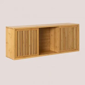 Bamboe houten wandkast Albin Natuurlijk Hout - Sklum