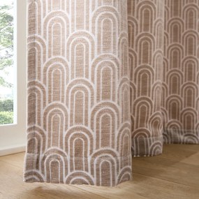 Lichtdoorlatend gordijn met oogjes, van fluweel met inkepingen, DOLCE