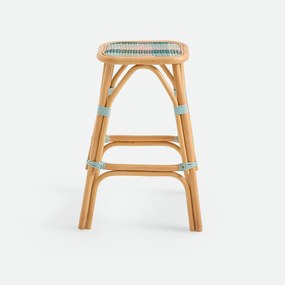 Barkruk in vlechtwerk en rotan H66 cm, Musette