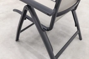 Hartman Monza alu/Chaneo verstelbare tuinset - 220x100 cm. - 7-delig