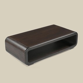 Salontafel Gebogen Hout - 120 X 60cm.