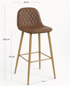Zwarte Teok Kruk Diamant Kunstleer