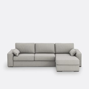 Hoekslaapbank van katoen en linnen Comfort Bultex® Cécilia