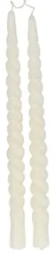 Dinerkaars gedraaid, off white, 29 cm, set van 2