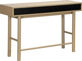 Sidetable Met Grote Ribbels Zandkleur - 120 X 35cm.
