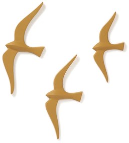 Set van 3 decoratieve vogels voor aan de wand, Tuga