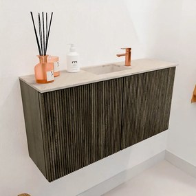 Mondiaz Joya DLux 80cm toiletmeubel shadow met wastafel faye midden 1 kraangat frappe