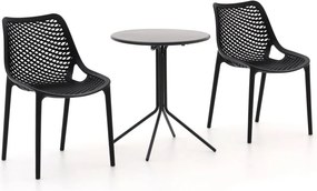 Bistro- en balkonset Forza | 2 personen | Tuinset staal | 3-delig | Kees Smit Tuinmeubelen