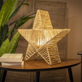 Buitenlamp Kerst vloerlamp bruin 40cm incl. LED IP54 oplaadbaar - Sisine IP54 Buitenverlichting