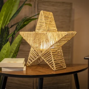 Buitenlamp Kerst vloerlamp bruin 40cm incl. LED IP54 oplaadbaar - Sisine IP54 Buitenverlichting