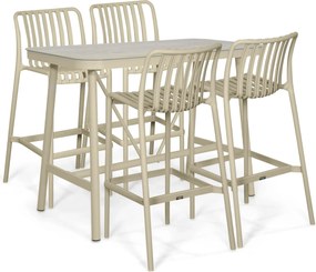 Barset 4 personen 150 cm Kunststof Zand/Beige Domani Furniture Alba/Tavano