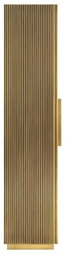 Richmond Interiors Ironville Hoge Kast Messing Met Ribbels - 80x42x191cm.