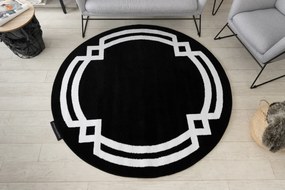 Tapijt HAMPTON Lux ROND zwart