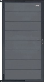 Tuindeur composiet Modular rock grey met antraciet aluminium frame compleet (90 x 180 cm)