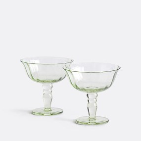 Set van 2 gekleurde champagneglazen Sabria