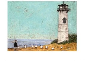 Sam Toft - Seven Sisters And A Lighthouse Kunstdruk, (50 x 40 cm)