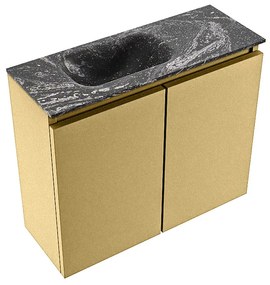 Mondiaz Ture DLux toiletmeubel 60cm oro met wastafel lava links met kraangat