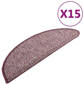 vidaXL Trapmatten 15 st 65x25 cm paars