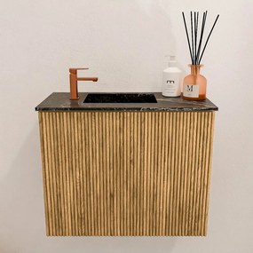 Mondiaz Joya DLux 50cm toiletmeubel oak met wastafel faye links 1 kraangat lava