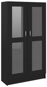 vidaXL Vitrinekast 82,5x30,5x150 cm spaanplaat zwart