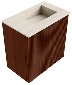 Mondiaz Joya DLux 40cm toiletmeubel ruby met wastafel faye rechts zonder kraangat meli