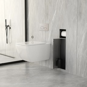 Mueller Ferro inbouw toiletrol en borstelhouder betegelbaar gunmetal