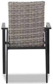 Tuinset Ronde Tuintafel 4 personen 125 cm Wicker Grijs  Lifestyle Garden Furniture Upton/Ancona