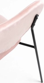 Pak 4 Cora stoelen van zwart fluweel