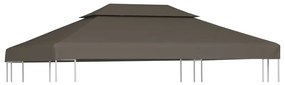 vidaXL Prieeldak 2-laags 4x3m 310 g/m² taupe