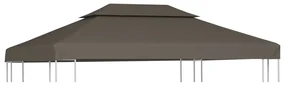 vidaXL Prieeldak 2-laags 4x3m 310 g/m² taupe
