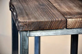 CHYRKA® Bartafel barkruk LS bartafel SAMBOR barmeubel loft vintage bar industrieel design handgemaakt hout metaal