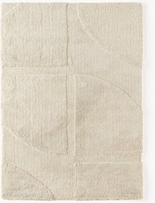 Pluizig hoogpolig vloerkleed Jade met een verhoogde hoog-laag structuur