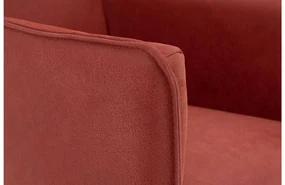Goossens Excellent Eetkamerstoel Leogang rood leer met armleuning en met wielen, elegant chic