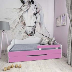 Peuter Wit - Roze Eenpersoonsbed Monaco - Voor kinderen Kinderen Peuter Junior 5059914025956 Children's Beds Home, 140x70, Geen, Geen Children's Beds