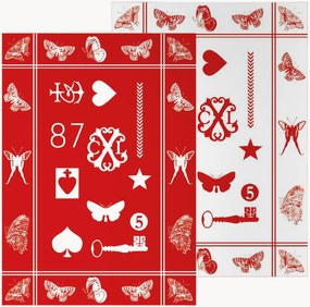 Katoenen keukenhanddoeken Amulette, 2-delig