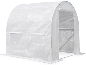 Witte plastic tunnel 2x2,5m Tuinpunt
