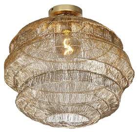 Oosterse plafondlamp goud 45 cm - VadiOosters E27 rond Binnenverlichting Lamp