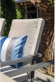 Garden Impressions Senja tuinset 5-delig desert sand - Tulli tuintafel Ø122x75 cm - light teak vironwood