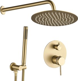 Inbouw regendoucheset Rea Lungo Grip Gold Brush + BOX