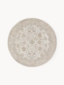 Rond handgeweven chenille vloerkleed Loire