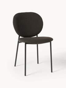 Bouclé gestoffeerde stoelen Ulrica, 2 stuks