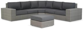 Hoek loungeset 5 personen Wicker Grijs  Garden Collections Oxford