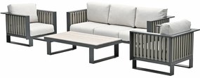 Garden Impressions Gabon loungeset 4-delig -taupe