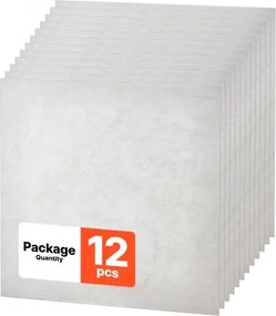 VEVOR 12 stuks plafondpanelen, plafondtegels, PVC-schuimplaat 605x605mm, wit, marmerpatroon, waterdicht, brandwerend, op maat te snijden, geschikt voor systeemplafonds, moderne interieurdecoratie voor thuis en kantoor