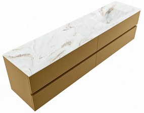 Mondiaz Vica DLux badmeubel 200cm oro 4 lades met wastafel frappe rechts zonder kraangat