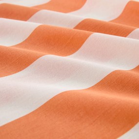 Katoenen kussensloop, streepjesprint, HENDAYE ORANGE