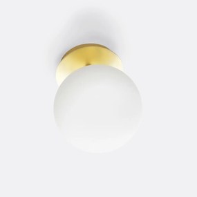 Wandlamp in messing en opaline glas, Moricio