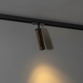 Moderne spot donker brons voor railsysteem 1-fase 35mm - Iconic Jeana Luxe