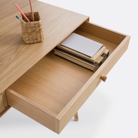 Bureau 2 lades, fineereik, Miji