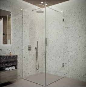 Saniclear Modern douchecabine 90x80 met 80cm deur anti-kalk chroom